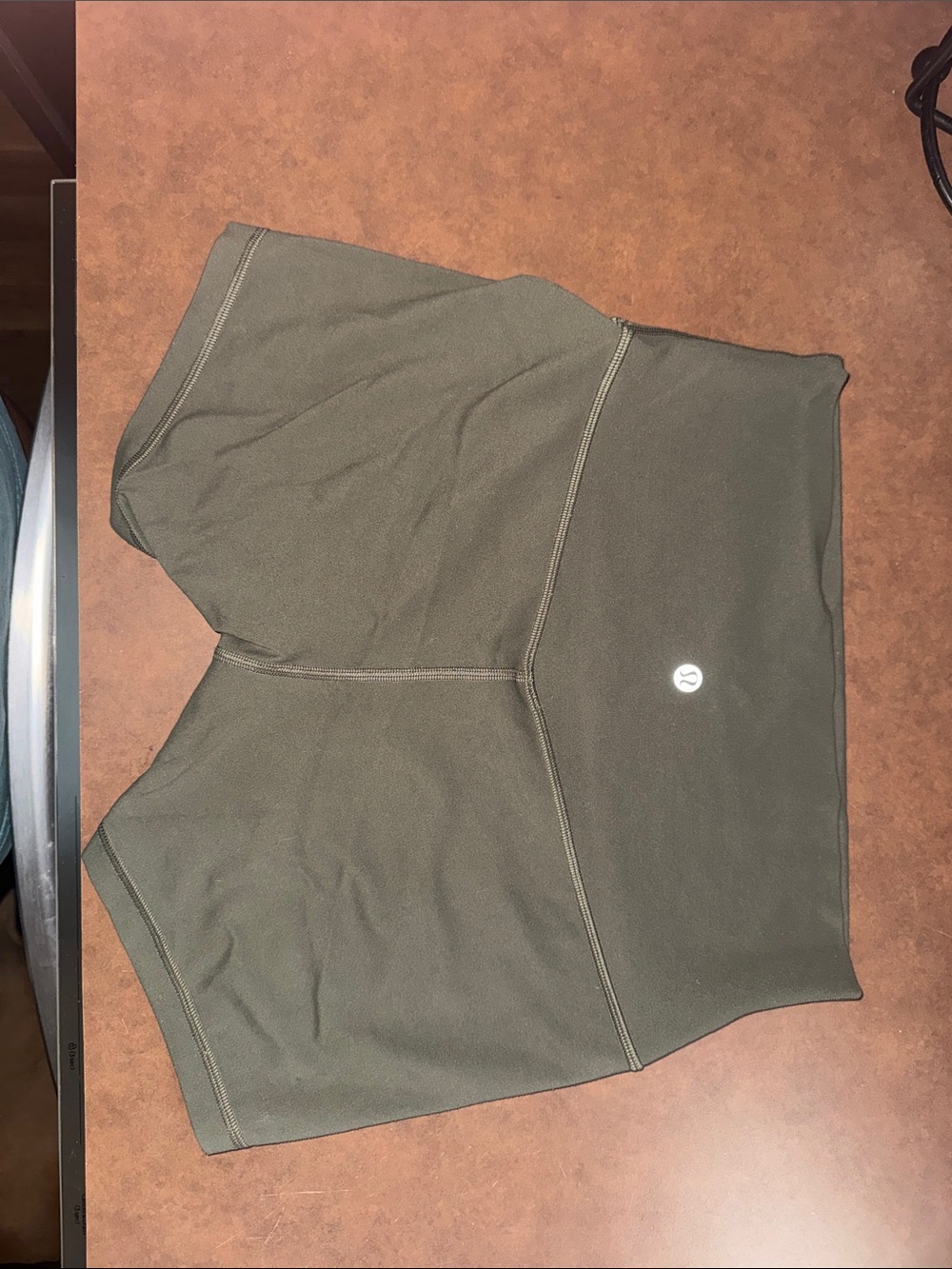 lululemon athletica Olive Green High-Waist Bike Shorts